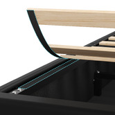 Hoxton Room Black Hudson Faux Leather Gas Lift Storage Bed