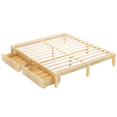 Hoxton Room Kiri Pine Wood Bed Base with Underbed Storage