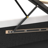 Hoxton Room White Hudson Faux Leather Gas Lift Storage Bed