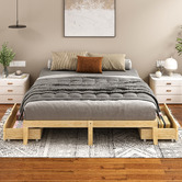 Hoxton Room Kiri Pine Wood Bed Base with Underbed Storage