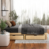 Hoxton Room Kiri Pine Wood Bed Base with Underbed Storage