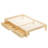 Hoxton Room Kiri Pine Wood Bed Base with Underbed Storage