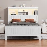 Hoxton Room Diaz Platform Bed with LED Storage Bedhead