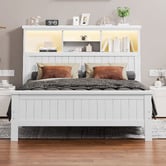 Hoxton Room Diaz Platform Bed with LED Storage Bedhead