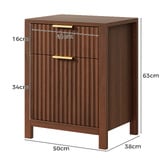 Hoxton Room Lestat 2 Drawer Bedside Table