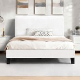 Hoxton Room White Kiana Boucle Bed