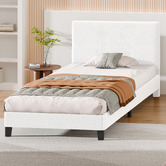 Hoxton Room White Kiana Boucle Bed