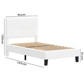 Hoxton Room White Kiana Boucle Bed