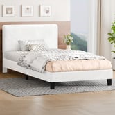 Hoxton Room White Kiana Boucle Bed