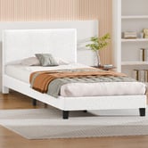 Hoxton Room White Kiana Boucle Bed