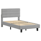 Hoxton Room Light Grey Preston Boucle Bed Frame