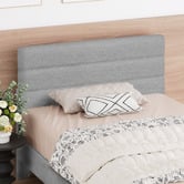 Hoxton Room Light Grey Preston Boucle Bed Frame