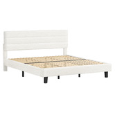 Hoxton Room White Preston Boucle Bed Frame