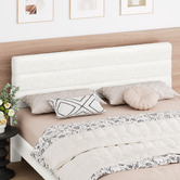 Hoxton Room White Preston Boucle Bed Frame