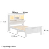 Hoxton Room Diaz Platform Bed with LED Storage Bedhead