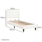 Hoxton Room White Zadie Boucle Bed