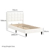 Hoxton Room White Zadie Boucle Bed