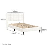 Hoxton Room White Zadie Boucle Bed