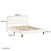 Hoxton Room White Zadie Boucle Bed
