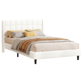 Hoxton Room White Zadie Boucle Bed