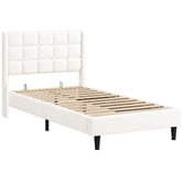 Hoxton Room White Zadie Boucle Bed