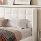 Hoxton Room White Zadie Boucle Bed