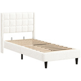 Hoxton Room White Zadie Boucle Bed