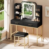 Hoxton Room 2 Piece Eloise LED Dressing Table &amp; Stool Set