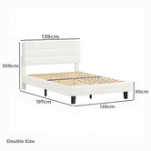 Hoxton Room White Preston Boucle Bed Frame