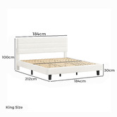 Hoxton Room White Preston Boucle Bed Frame