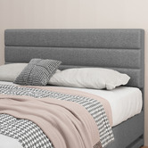 Hoxton Room Grey Alpine Upholstered Gas Lift Storage Bed with LED