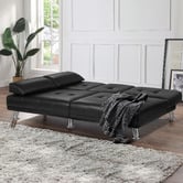Hoxton Room Kyrylo 3 Seater Single Faux Leather Sofa Bed