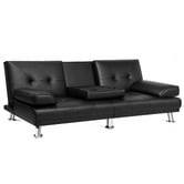 Hoxton Room Kyrylo 3 Seater Single Faux Leather Sofa Bed