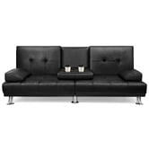 Hoxton Room Kyrylo 3 Seater Single Faux Leather Sofa Bed