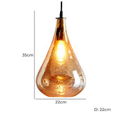 Arc_Muse Lustre Teardrop Glass Pendant Light