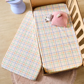 Linen House Kids Orange Playground Organic Cotton Percale Cot Fitted Sheets