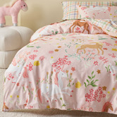 Linen House Kids Unicorn Fields Organic Cotton Percale Quilt Cover Set