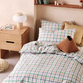 Linen House Kids Green Playground Organic Cotton Percale Quilt Cover Set