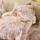 Linen House Kids Unicorn Fields Organic Cotton Percale Quilt Cover Set