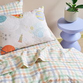 Linen House Kids Space Discovery Organic Cotton Percale Quilt Cover Set