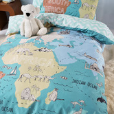 Linen House Kids Atlas Cotton Percale Quilt Cover Set