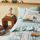 Linen House Kids The Big Build Cotton Percale Coverlet Set