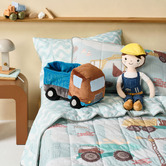 Linen House Kids The Big Build Cotton Percale Coverlet Set