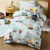 Linen House Kids The Big Build Cotton Percale Quilt Cover Set