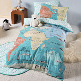 Linen House Kids Atlas Cotton Percale Quilt Cover Set
