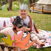 Linen House Kids Folk Woodland Cotton Blanket