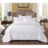 Hawthorne Home Pure White Cotton Coverlet Set