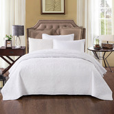 Hawthorne Home Pure White Cotton Coverlet Set