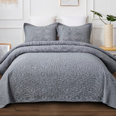 Classic Quilts Grey Misty Cotton Coverlet