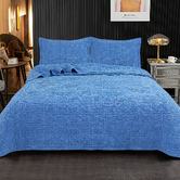 Hawthorne Home Blue Perennial Cotton Coverlet Set